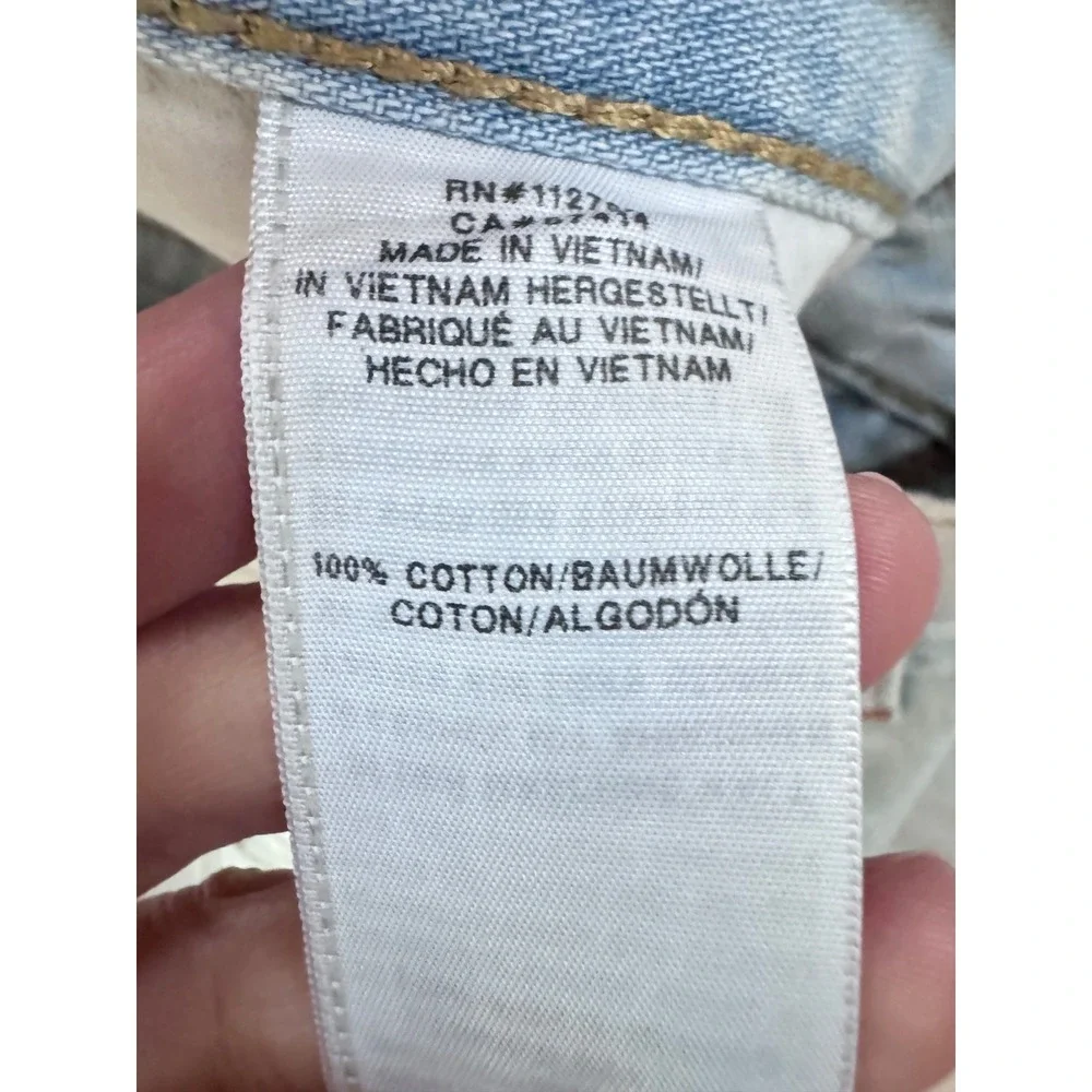 True Religion Mens Straight Seat Light Wash Distressed Y2K Jeans Size 34